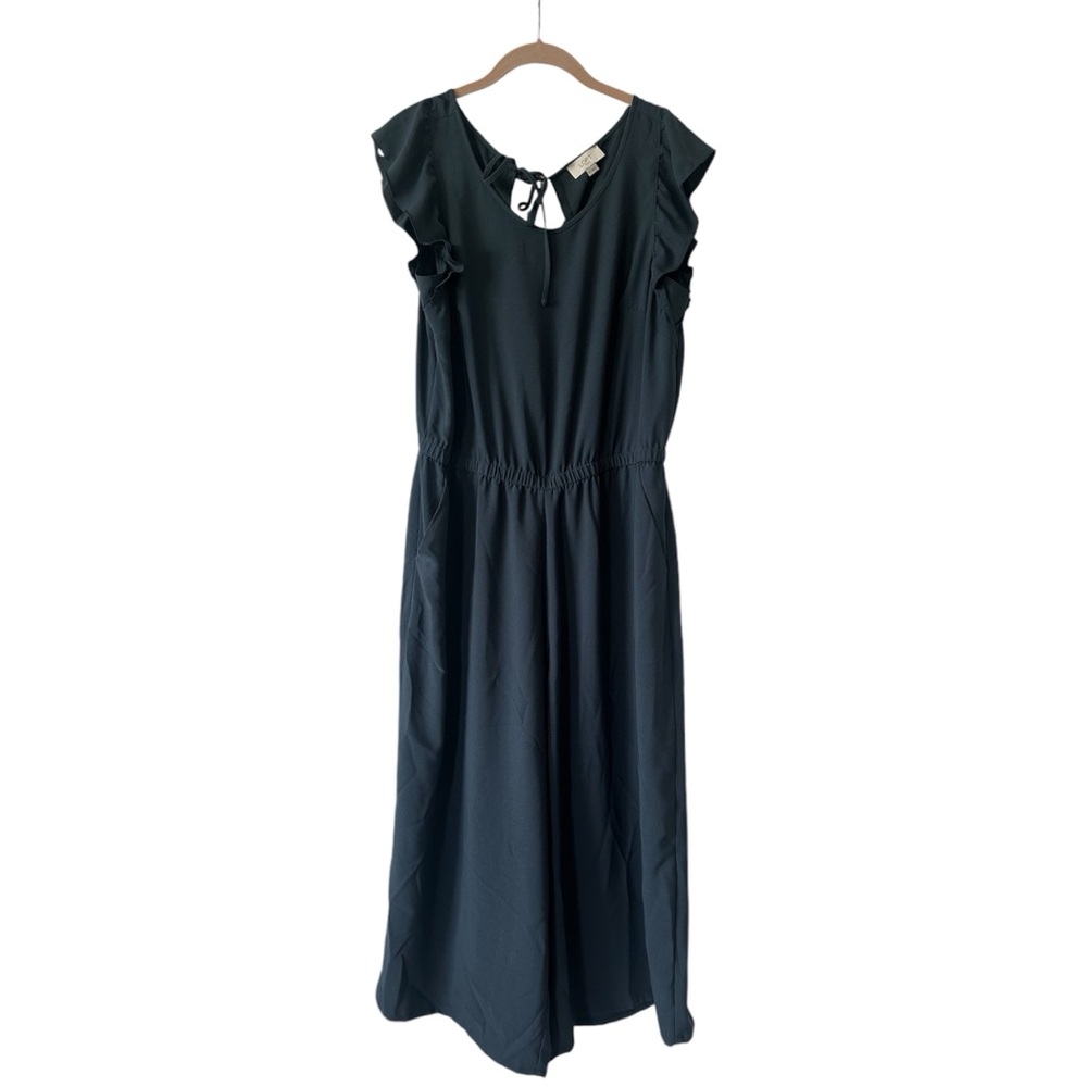 LOFT Outlet Ruffle Sleeve Cropped Jumpsuit Romper